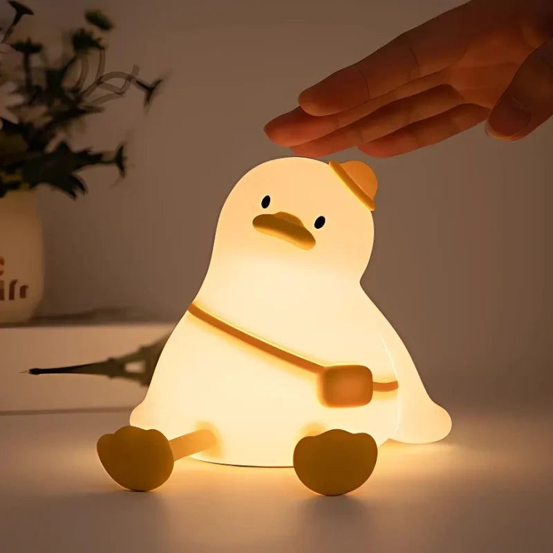 Squeeze Night Light Cute Animal Character Soft Silicone Bedside Lamp