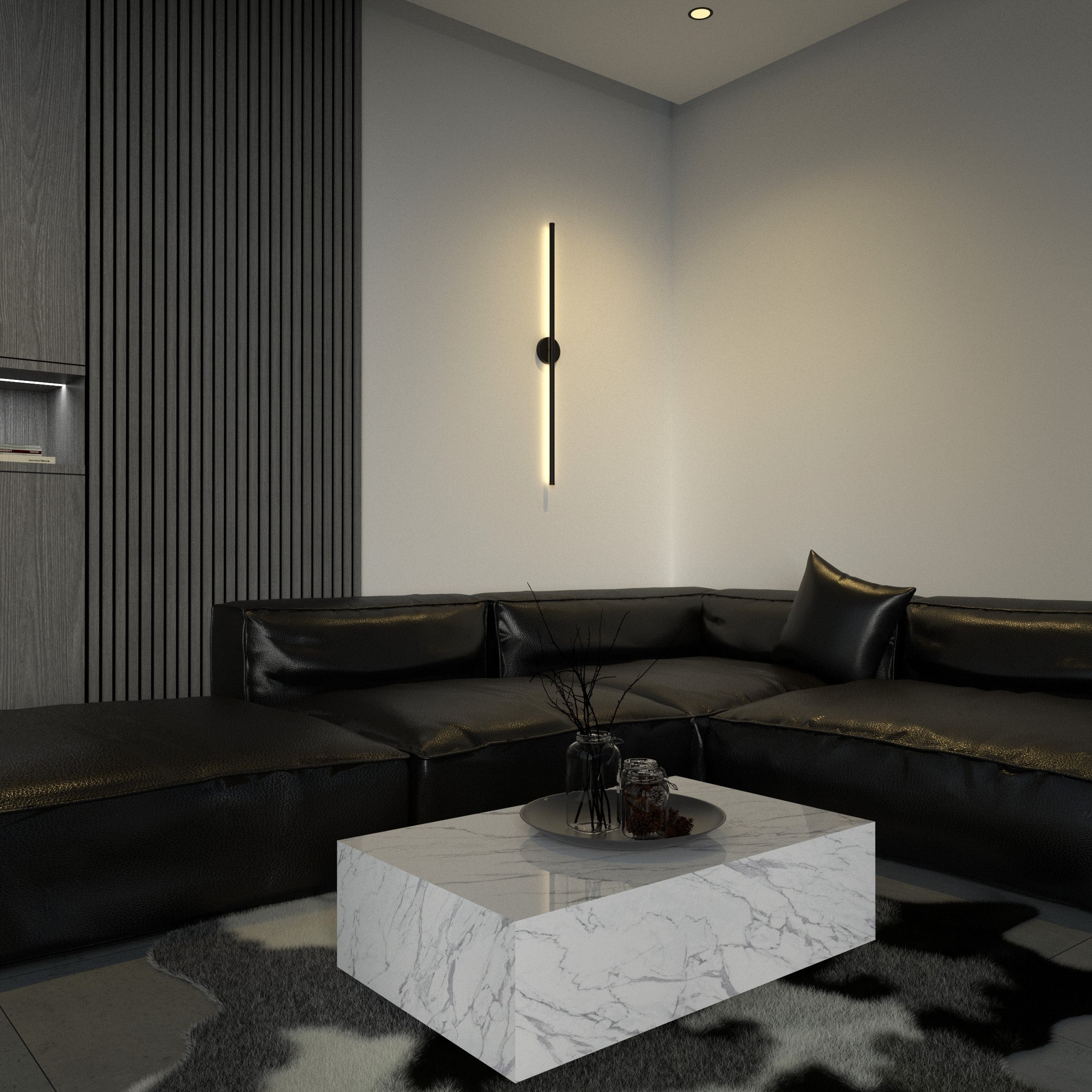 Modern Round Wall Sconce with Integrated LED Light