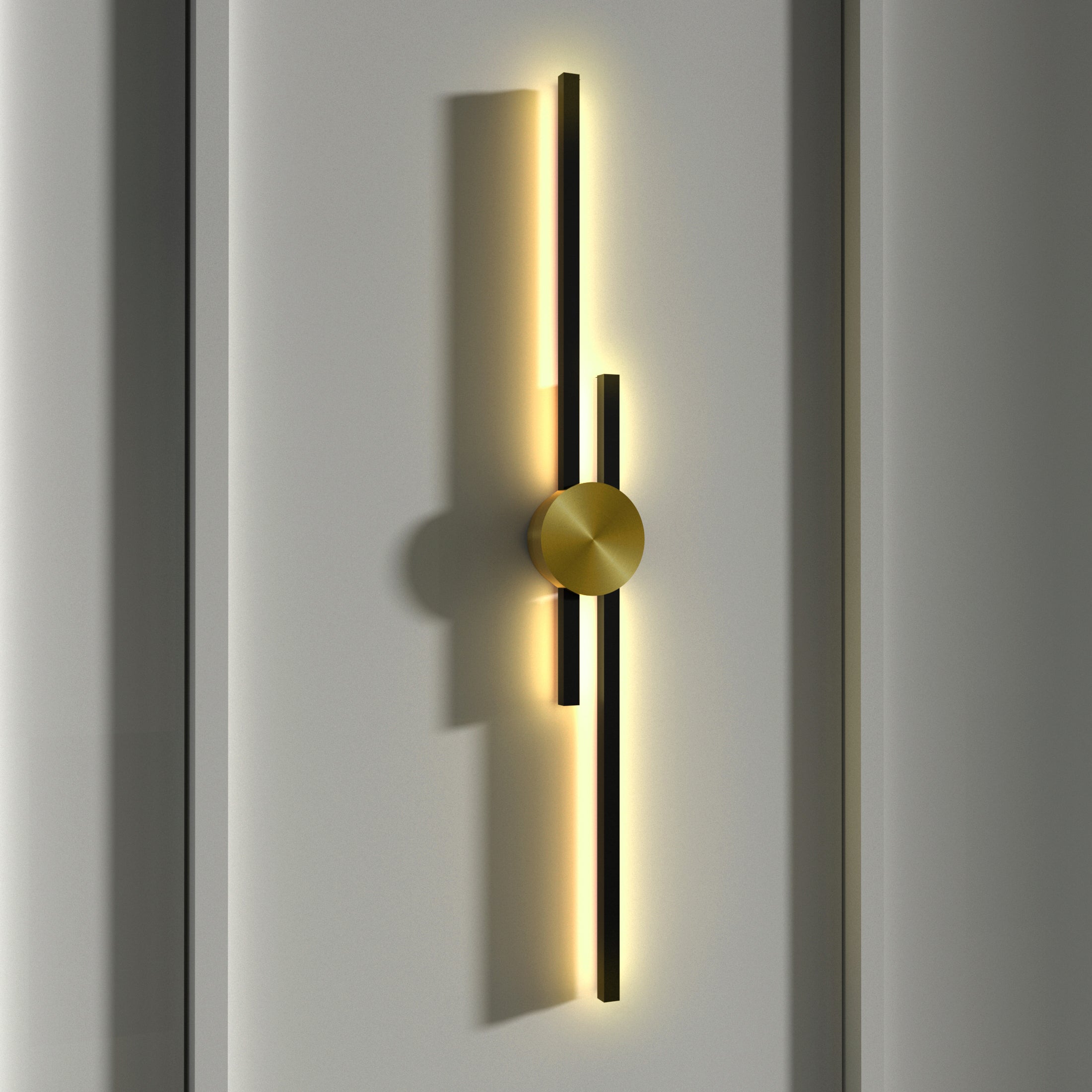Minimalist LED Wall Sconce 25-48 Inches Warm White Cold White Dimmable