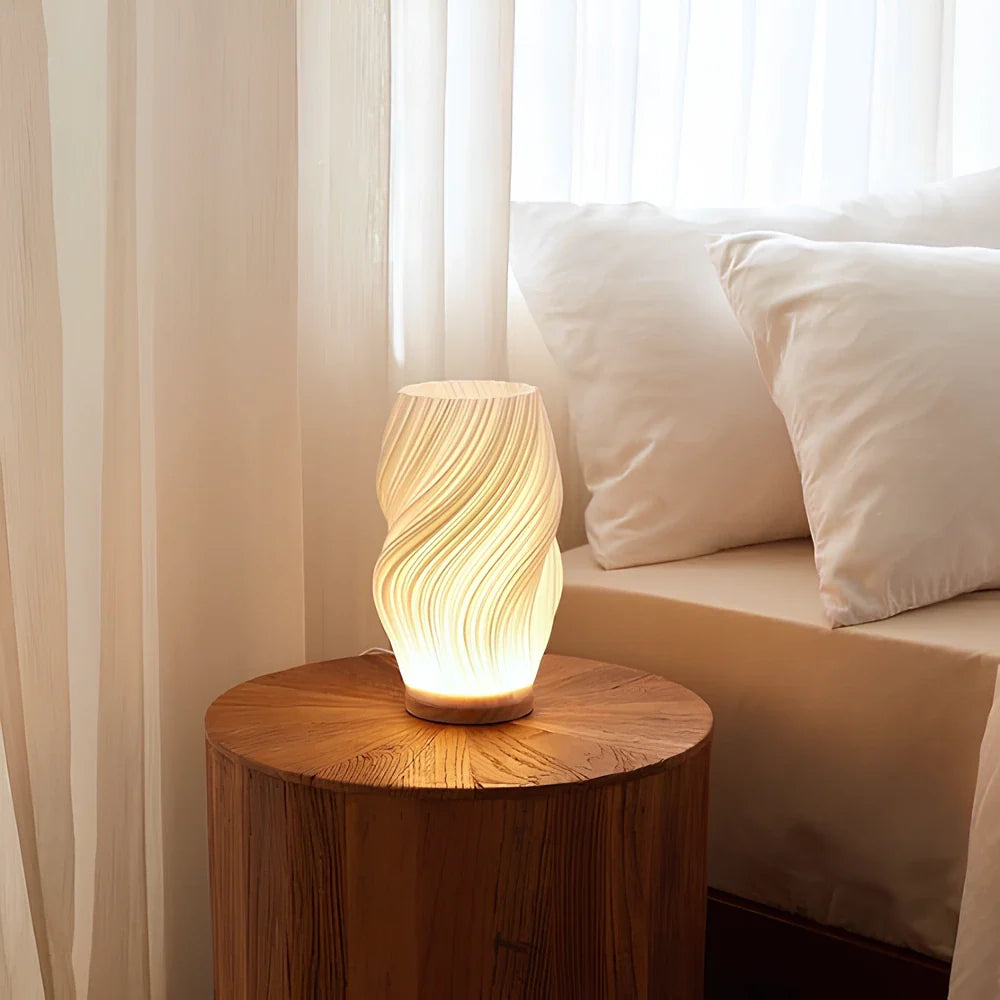 Wave Crest Table Lamp with USB Power and Adjustable Lighting