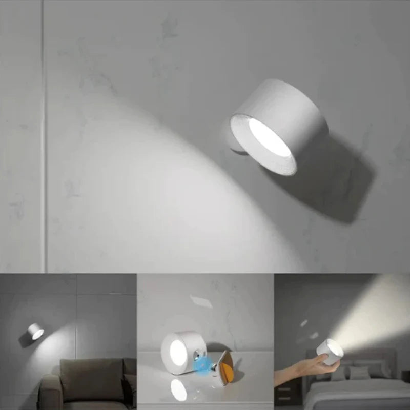 Cordless Dimmable Wall Lamp 360° Rotation Magnetic Charging