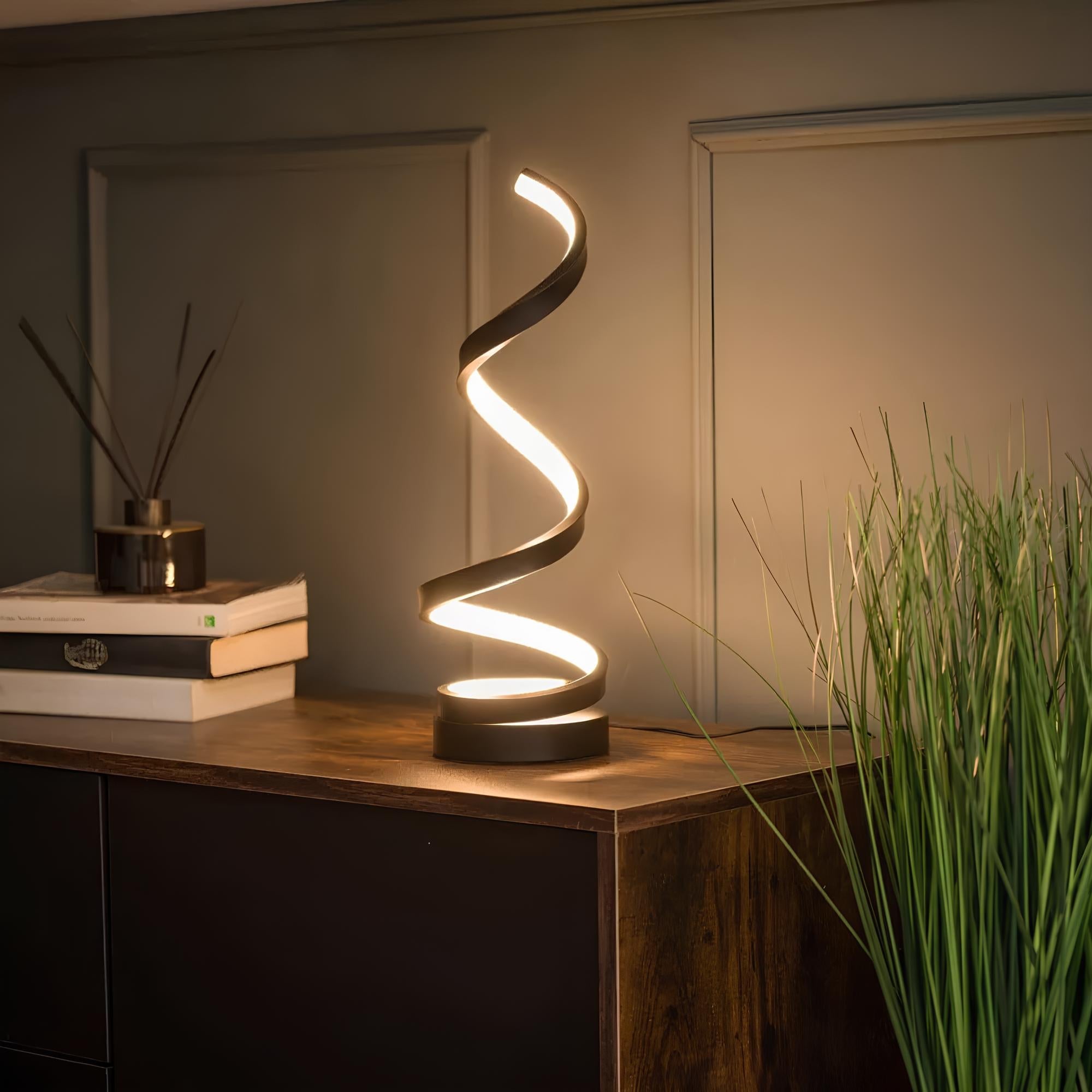 Spiral Table Lamp USB Dimmable Iron Silicon Modern Design