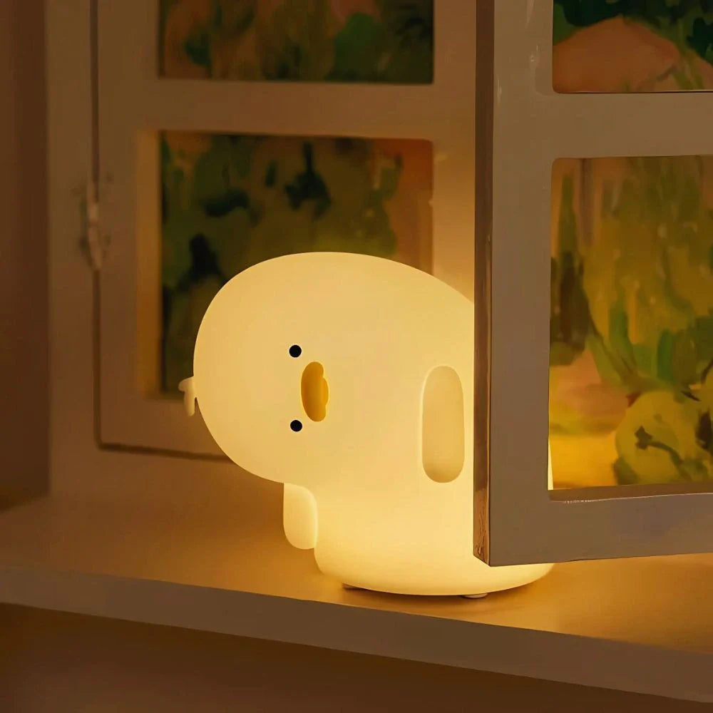Squeeze Night Light Cute Animal Character Soft Silicone Bedside Lamp