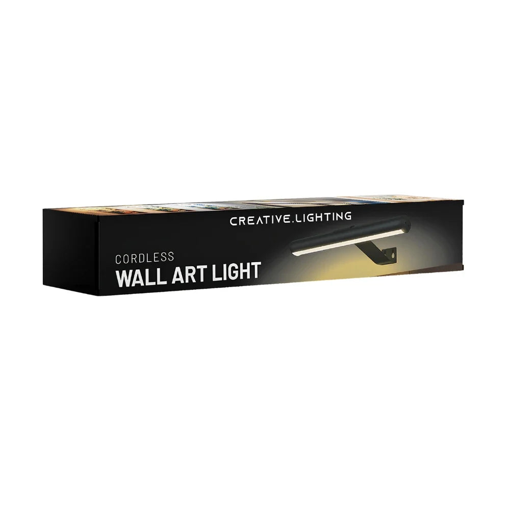 Cordless LED Wall Art Light with Remote Control, 120° Rotation, Dimmable