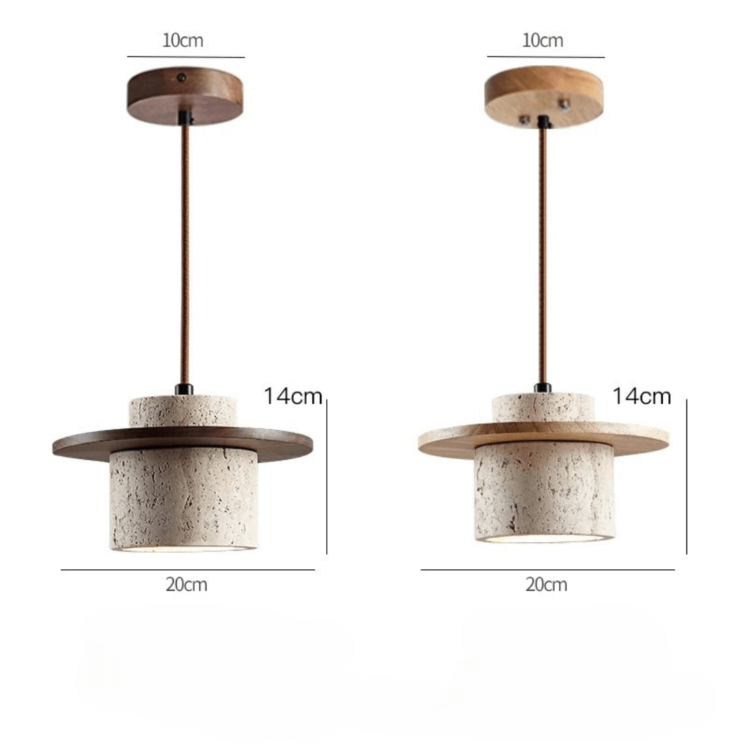 Elegant Stone and Wood Pendant Lamp with LED Bulbs – Modern Kitchen Pendant Lighting for Dining and Living Areas 6