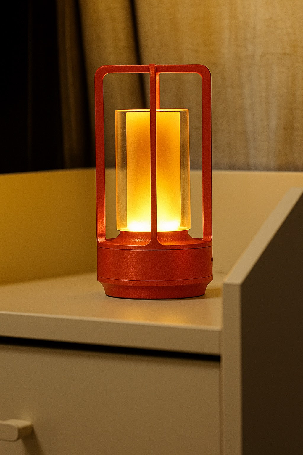 Crystal Glass Table Lamp with Touch Control and Rechargeable Battery