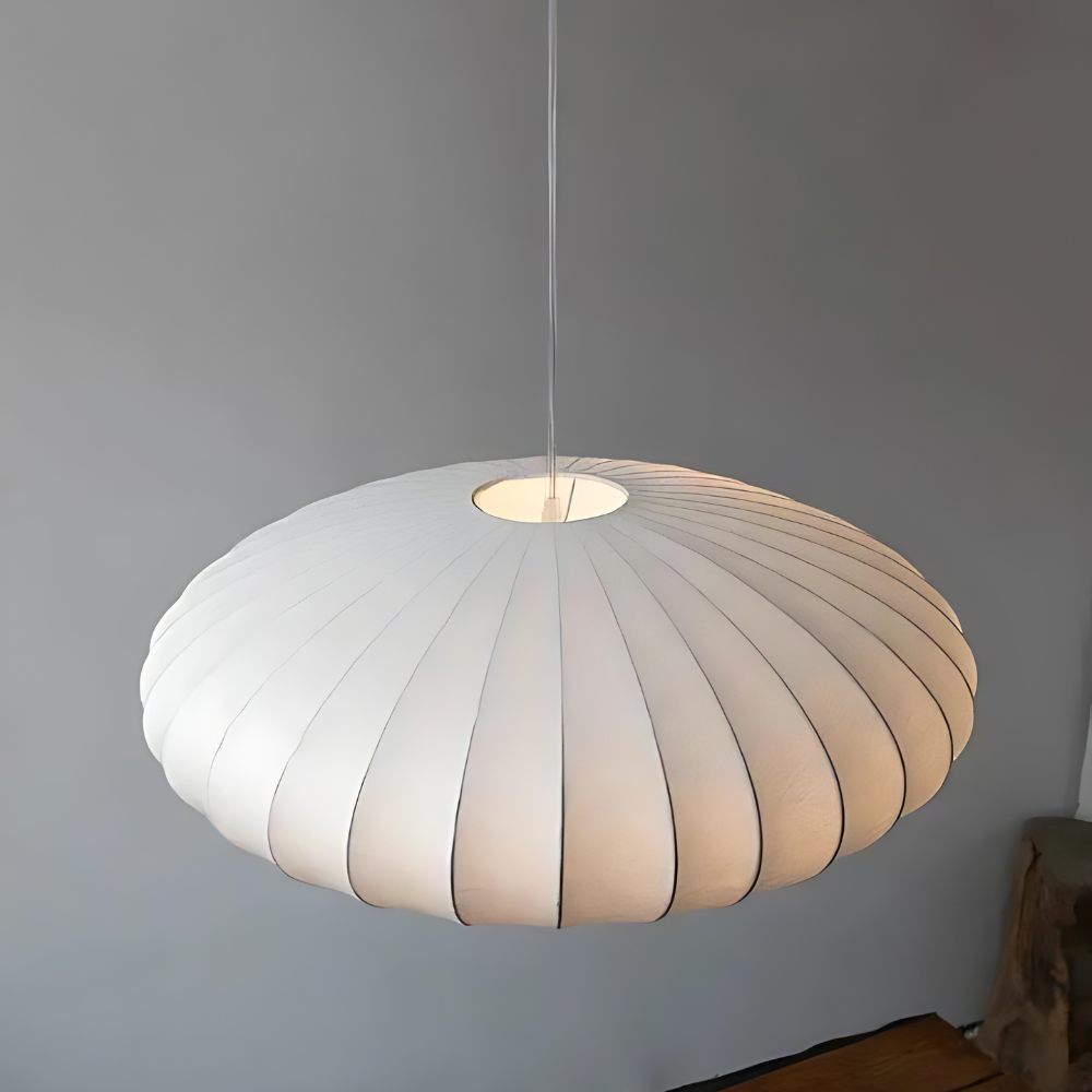 Japandi Silk Chandelier Light – Elegant Modern Pendant for Home Interiors, Luxurious Artificial Silk Design 2