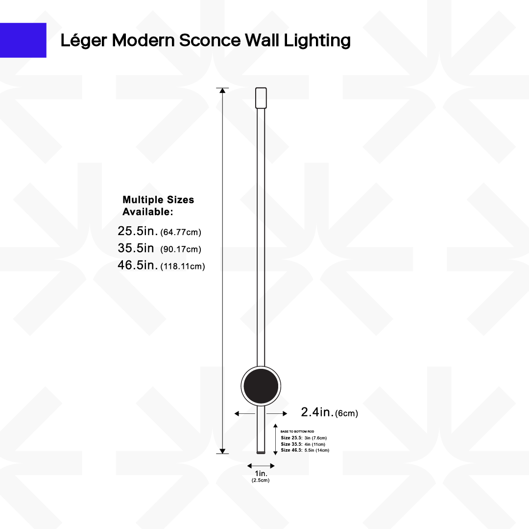 Modern Wall Sconce Linear LED Light Brushed Metal Minimalist