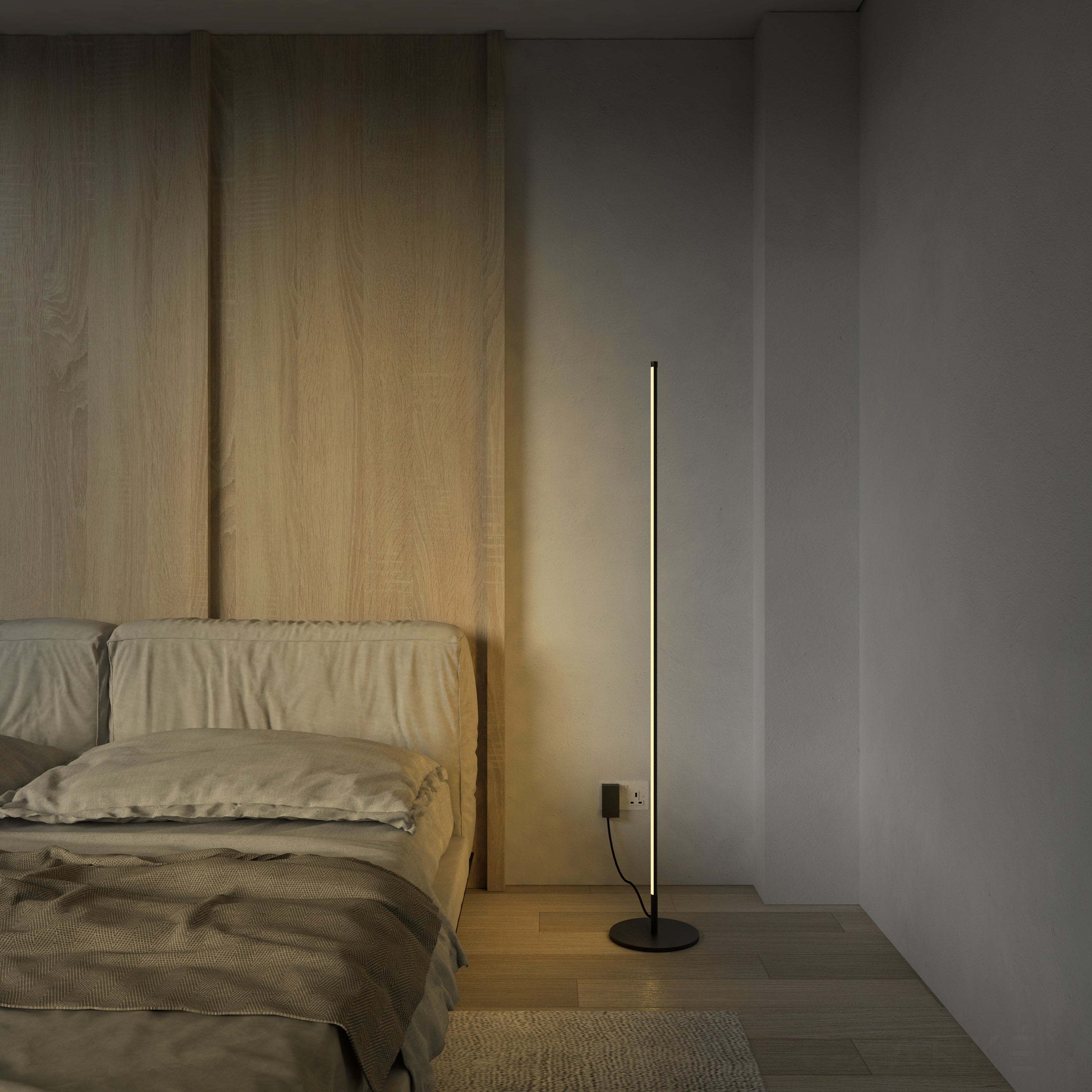 Leger Floor Lamp 58 Inch LED Aluminium Black Gold White Silver