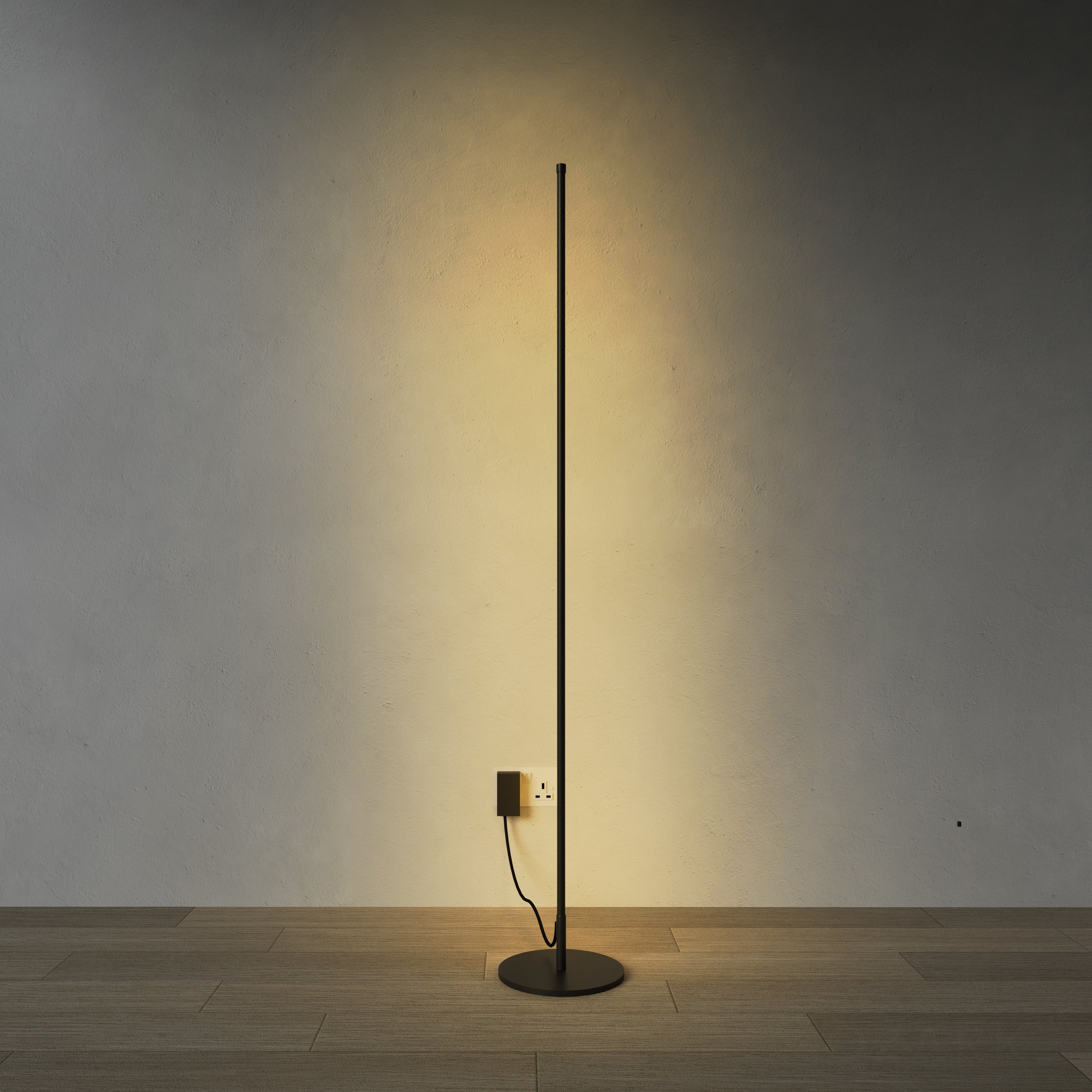 Leger Floor Lamp 58 Inch LED Aluminium Black Gold White Silver