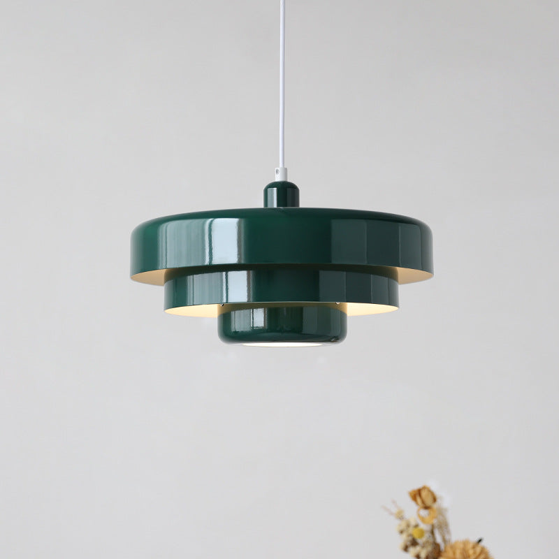 Mid-Century Iron Pendant Lamp, Adjustable Hanging Length, Bauhaus Design, Stylish Kitchen Pendant Lighting in Green, Orange, White 9