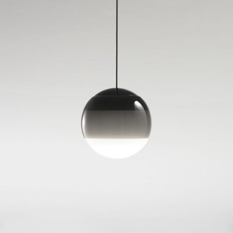 Modern Gradient Glass Pendant Light with Dual Color Temperatures – Stylish Black Kitchen Hanging Light Fixture 1