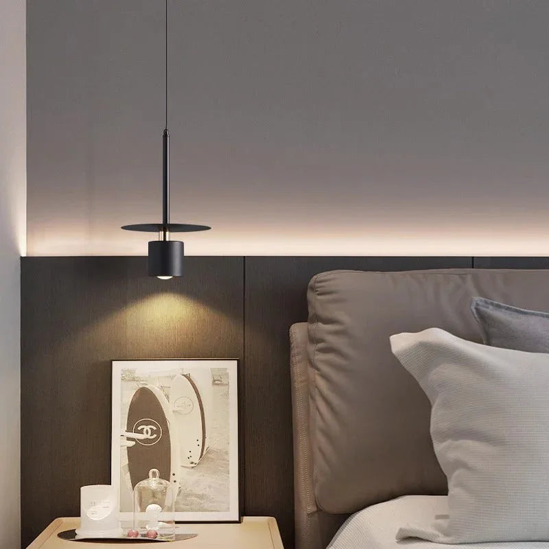 Nordic Black Cylindrical Pendant Lamp – Stylish Metal Kitchen Pendant Lighting for Dining Room 0