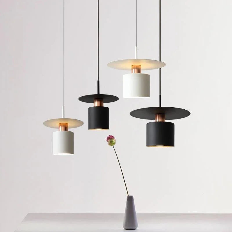 Nordic Black Cylindrical Pendant Lamp – Stylish Metal Kitchen Pendant Lighting for Dining Room 3
