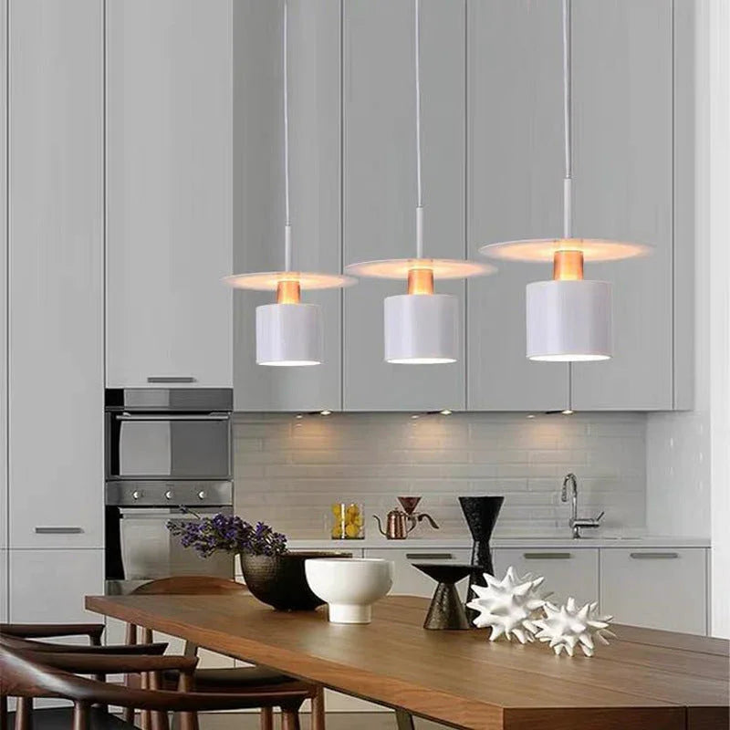 Nordic Black Cylindrical Pendant Lamp – Stylish Metal Kitchen Pendant Lighting for Dining Room 5