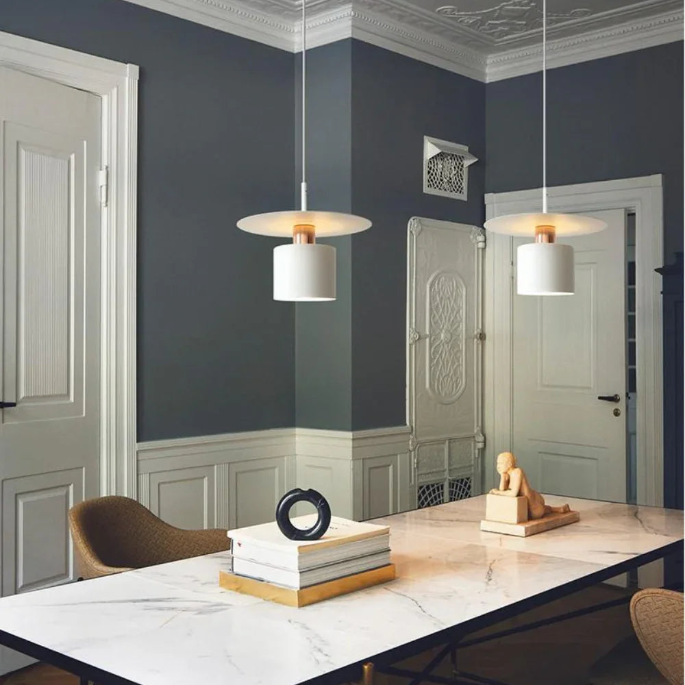 Nordic Black Cylindrical Pendant Lamp – Stylish Metal Kitchen Pendant Lighting for Dining Room 7