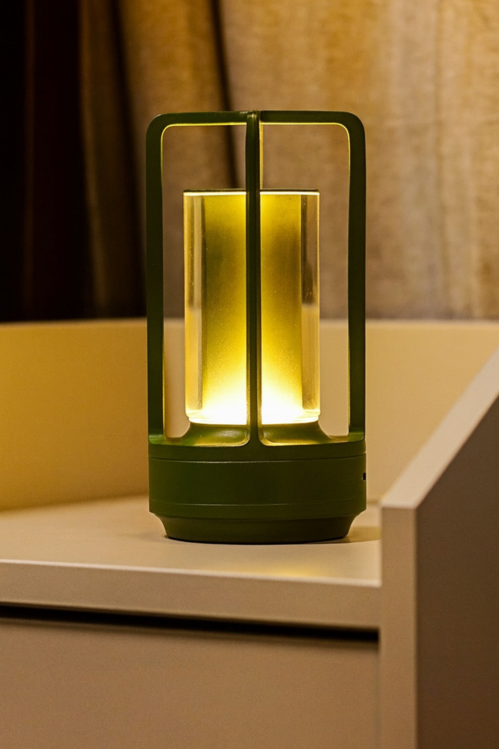 Crystal Glass Table Lamp with Touch Control and Rechargeable Battery