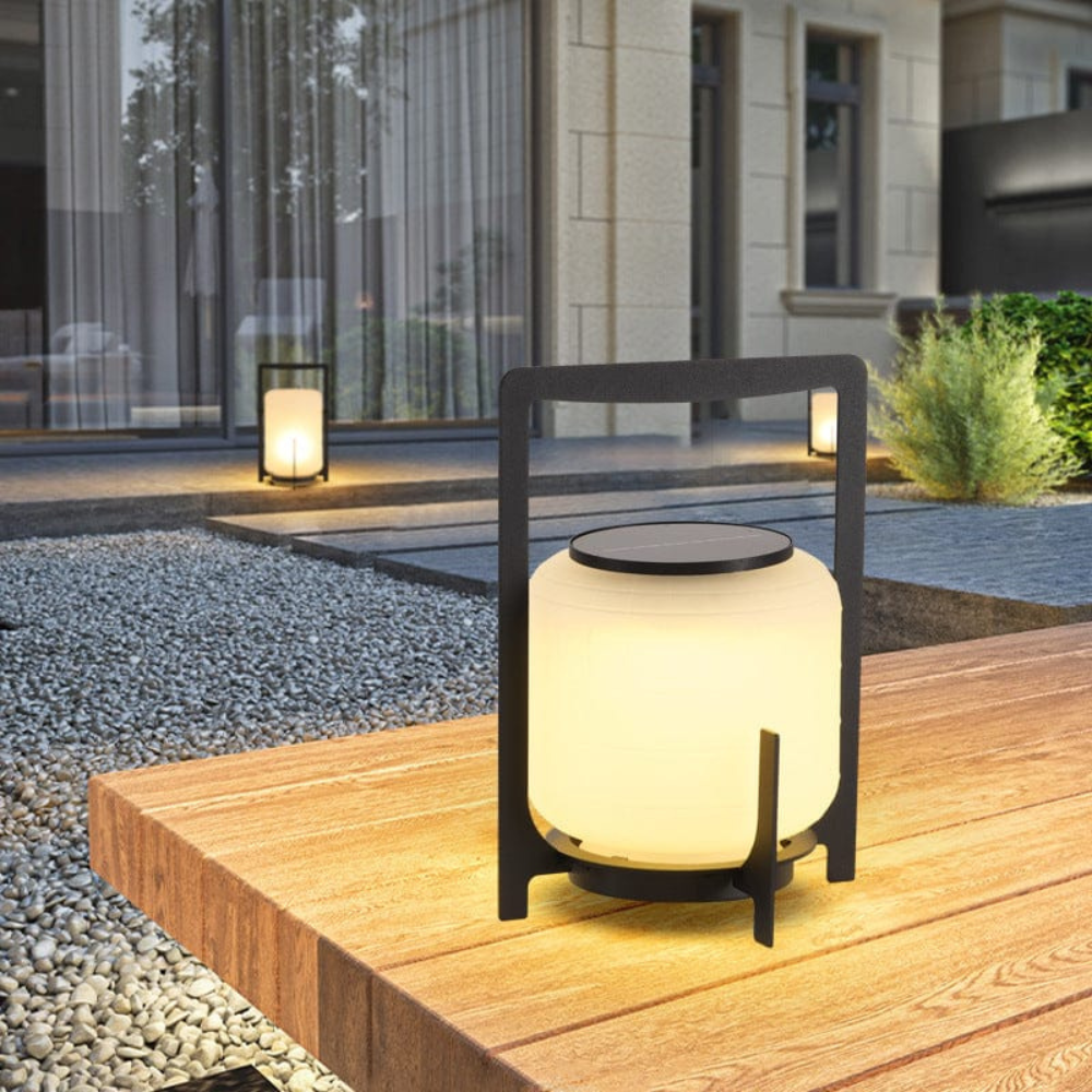 Solar Outdoor Lamp - Weather-Resistant Solar Garden Light with Warm White Glow for Patios and Pathways 1