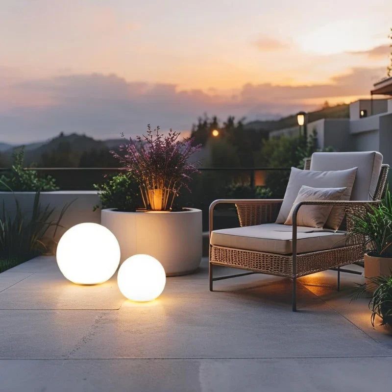 Spherical Garden Light 16 Colour LED Remote Control Weather-Resistant