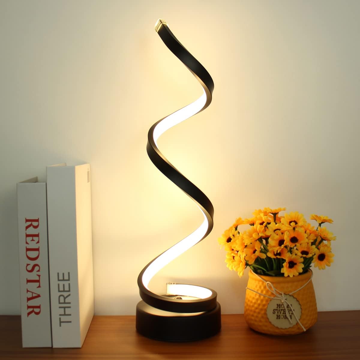 Spiral Table Lamp USB Dimmable Iron Silicon Modern Design