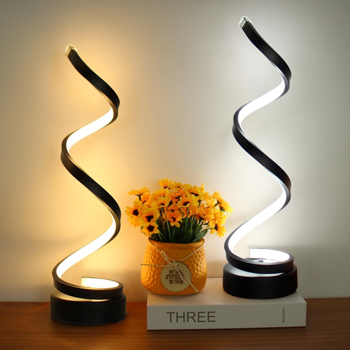Spiral Table Lamp USB Dimmable Iron Silicon Modern Design