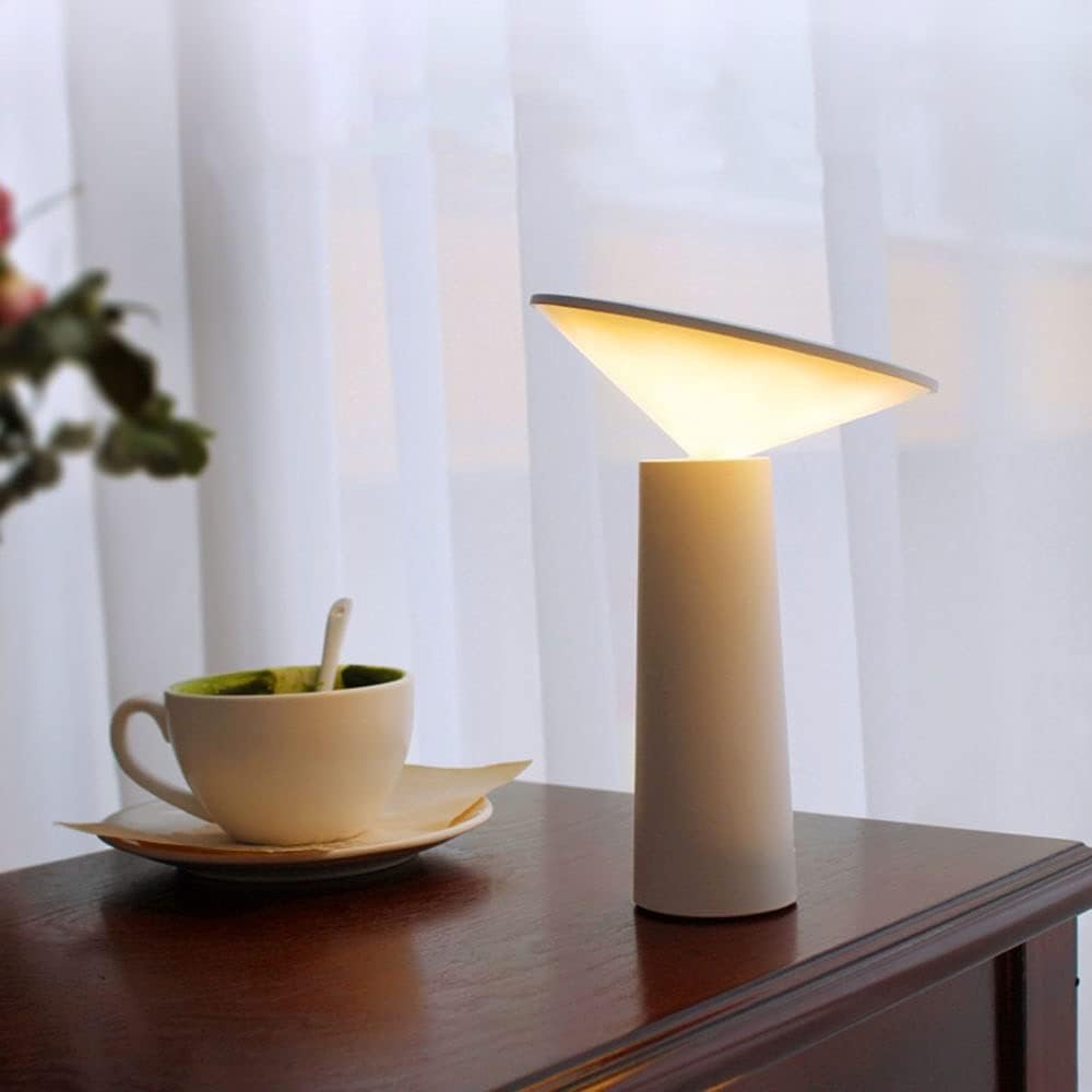 Rotatable LED Desk Lamp with Dimmable Brightness and USB Rechargeable Battery