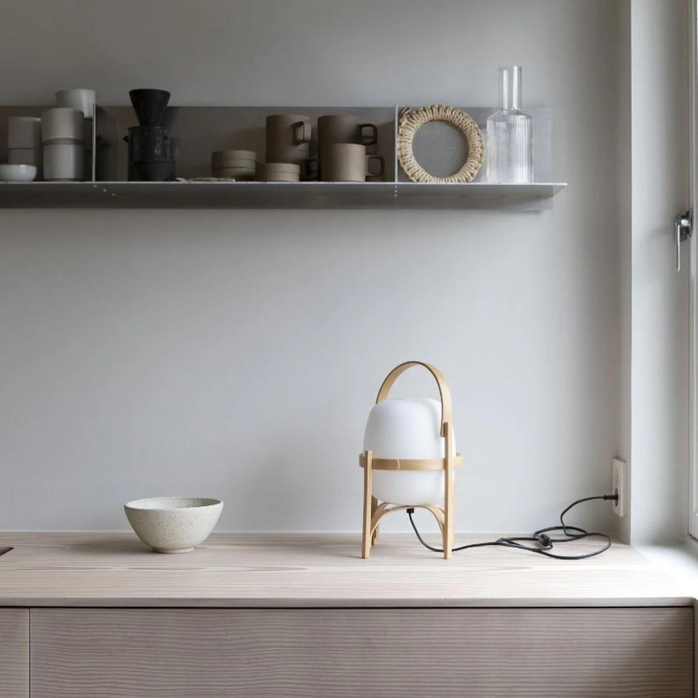 Vintage Lantern Table Lamp with Adjustable Brightness – Elegant Glass Design for Bedside or Living Room 3