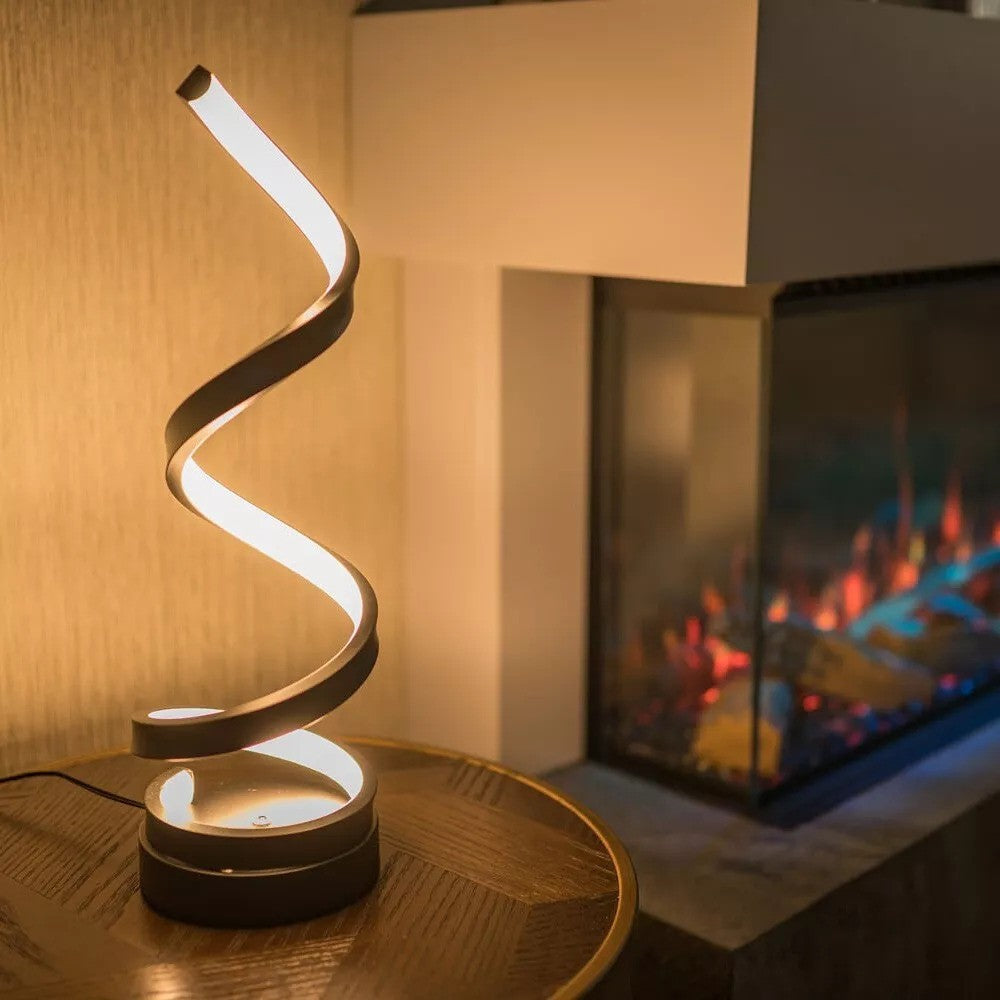 Spiral Table Lamp USB Dimmable Iron Silicon Modern Design