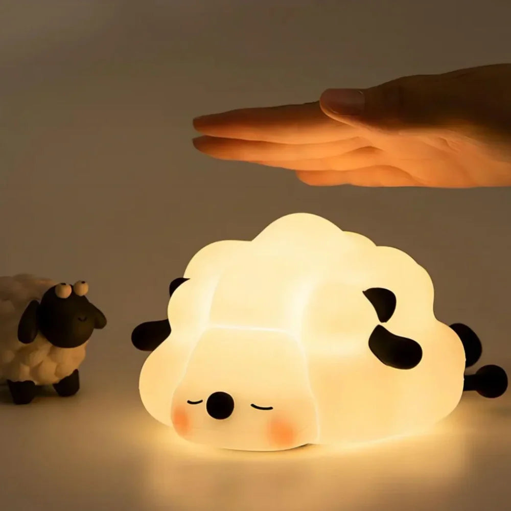 Squeeze Night Light Cute Animal Character Soft Silicone Bedside Lamp