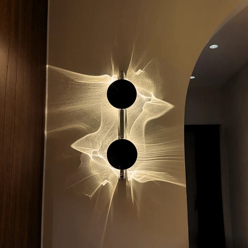 Rotatable Wall Sconce 180° Ripple Projection Aluminium Warm White