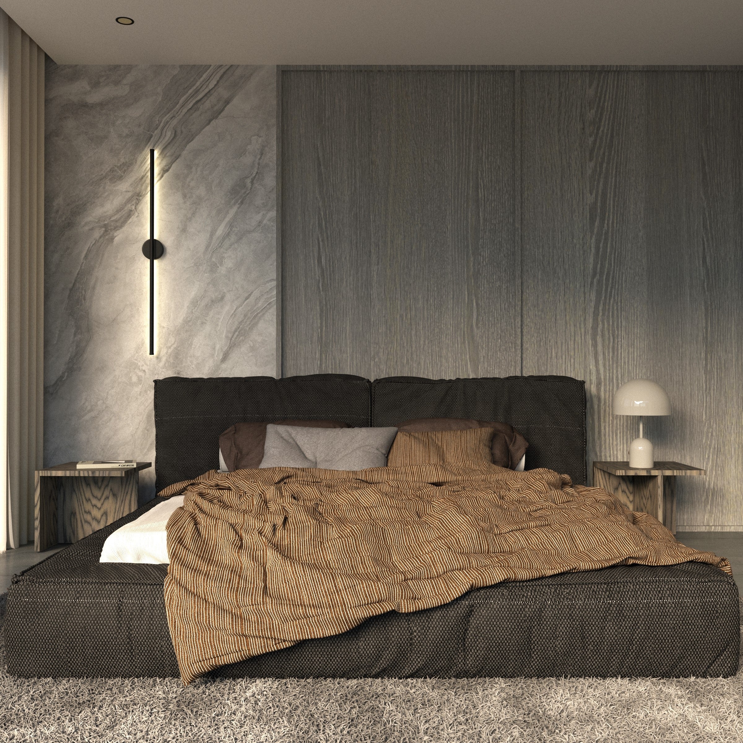 Modern Round Wall Sconce with Integrated LED Light