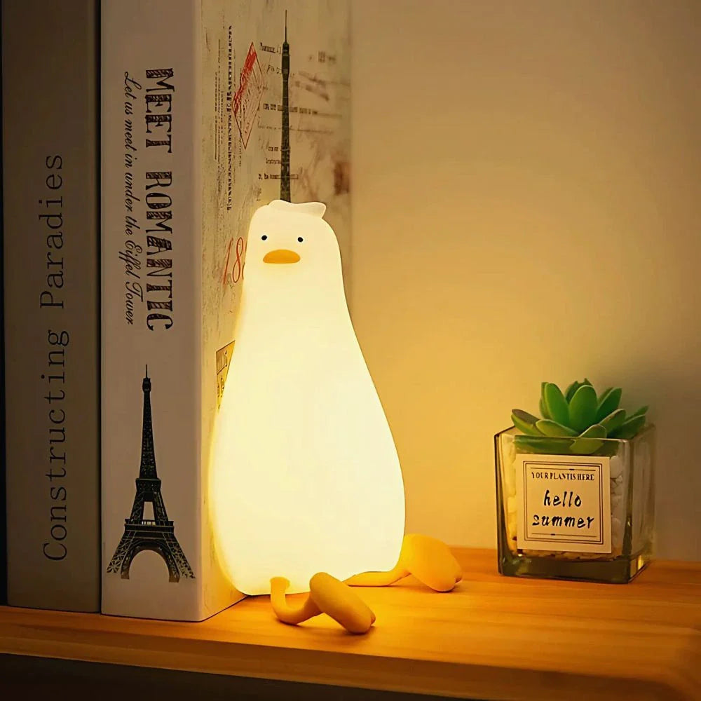 Squeeze Night Light Cute Animal Character Soft Silicone Bedside Lamp