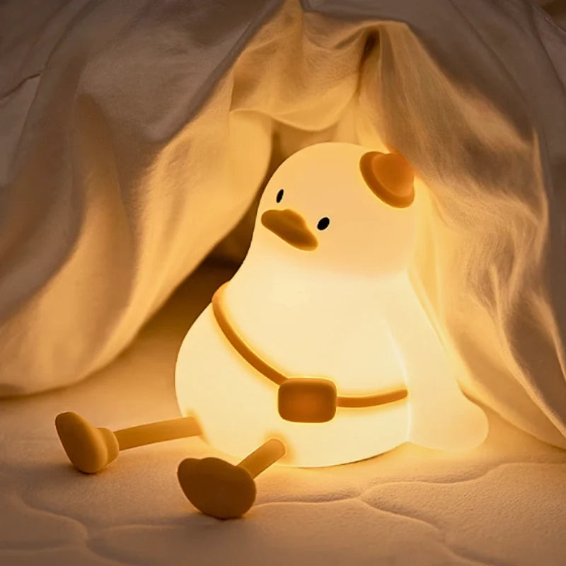 Squeeze Night Light Cute Animal Character Soft Silicone Bedside Lamp