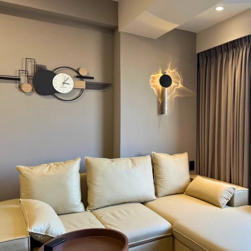 Rotatable Wall Sconce 180° Ripple Projection Aluminium Warm White