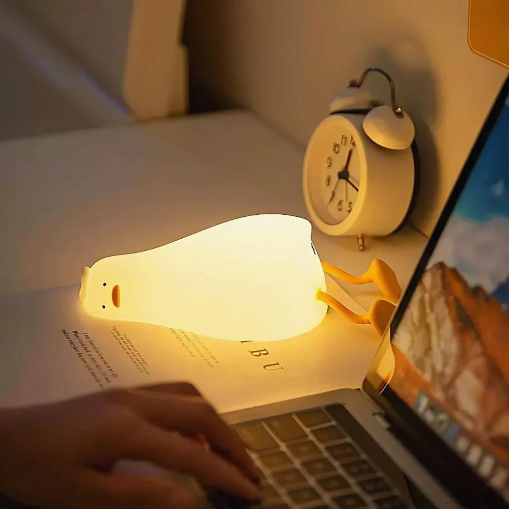 Squeeze Night Light Cute Animal Character Soft Silicone Bedside Lamp