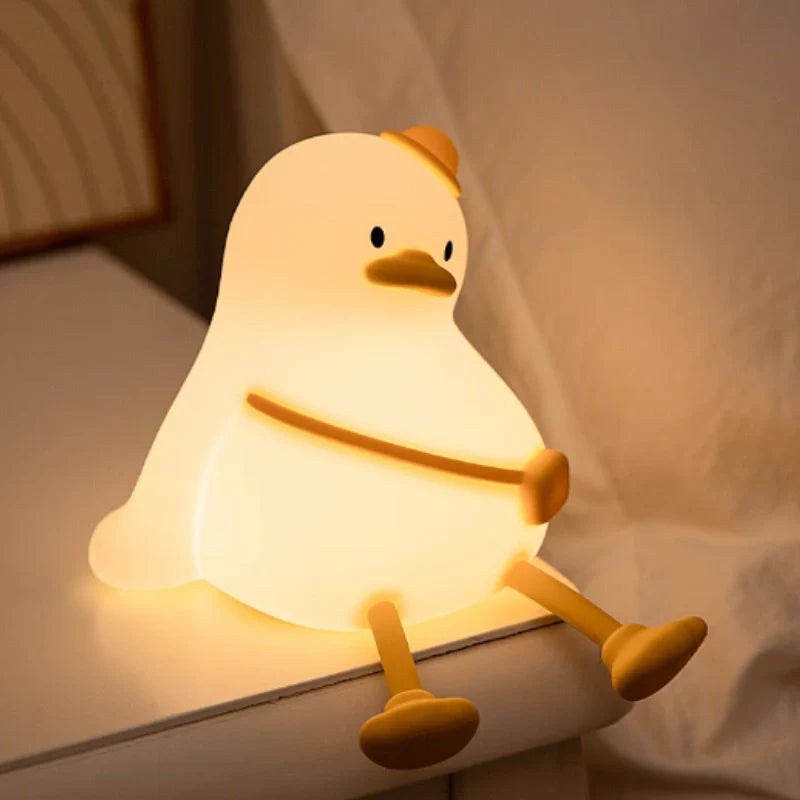 Squeeze Night Light Cute Animal Character Soft Silicone Bedside Lamp