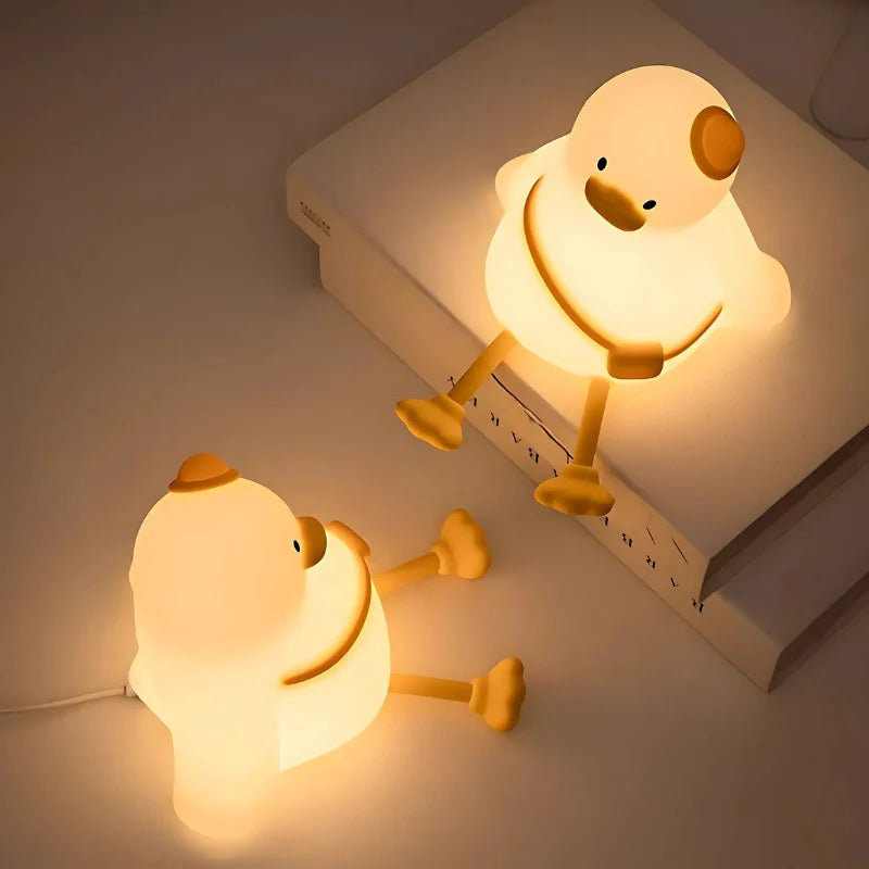 Squeeze Night Light Cute Animal Character Soft Silicone Bedside Lamp