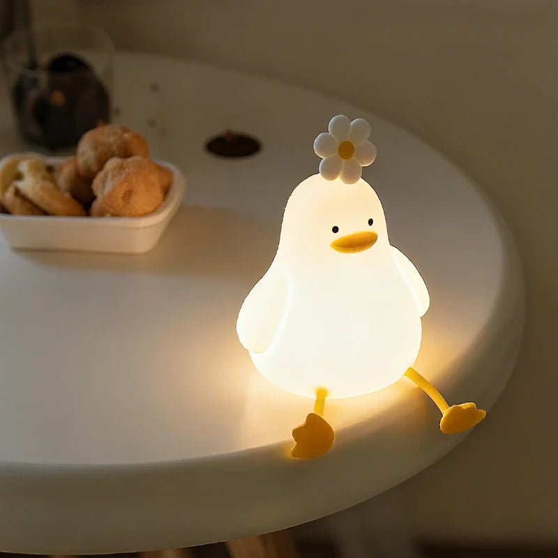 Squeeze Night Light Cute Animal Character Soft Silicone Bedside Lamp