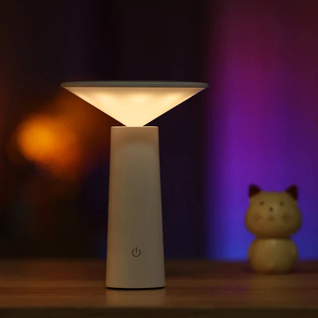 Rotatable LED Desk Lamp with Dimmable Brightness and USB Rechargeable Battery