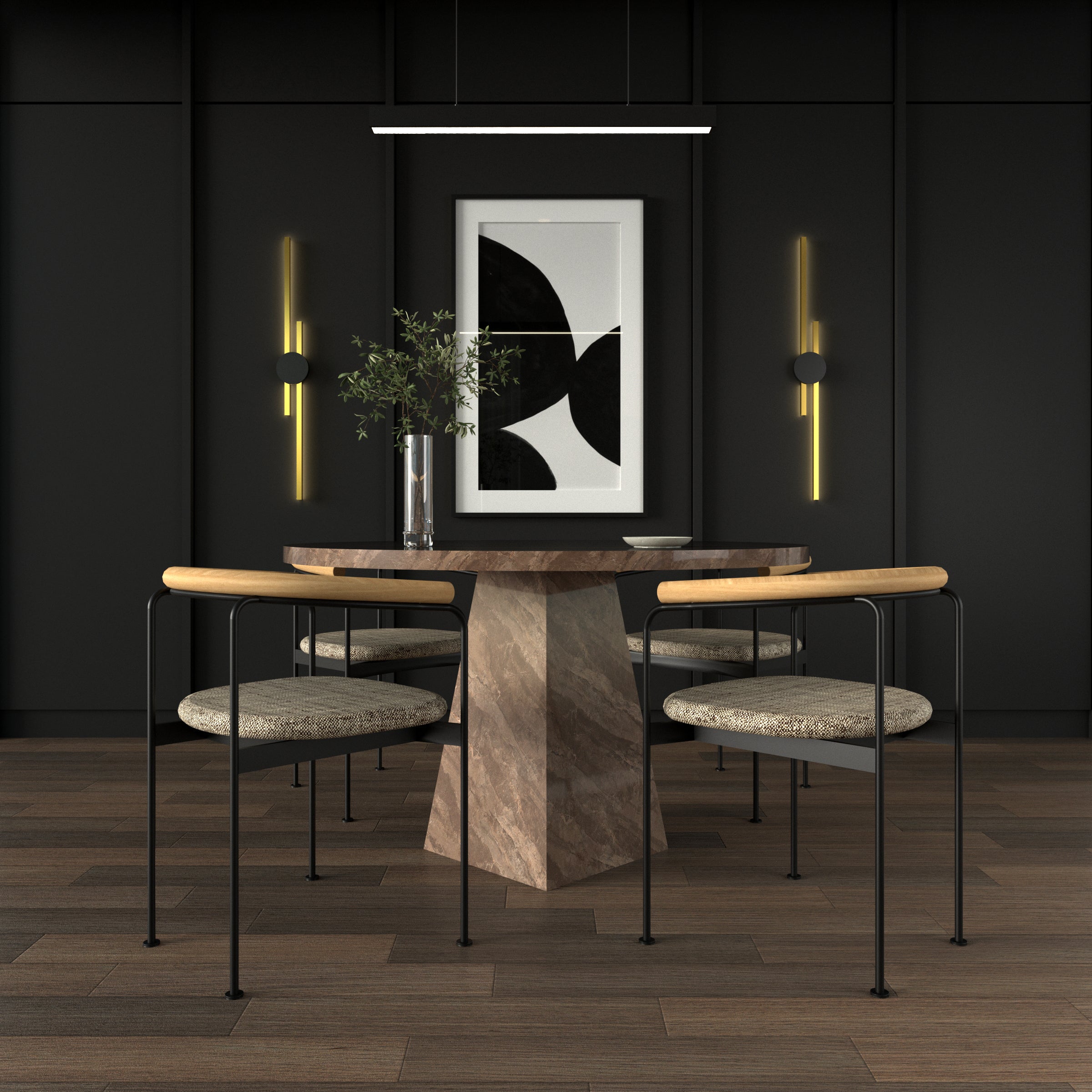 Minimalist LED Wall Sconce 25-48 Inches Warm White Cold White Dimmable