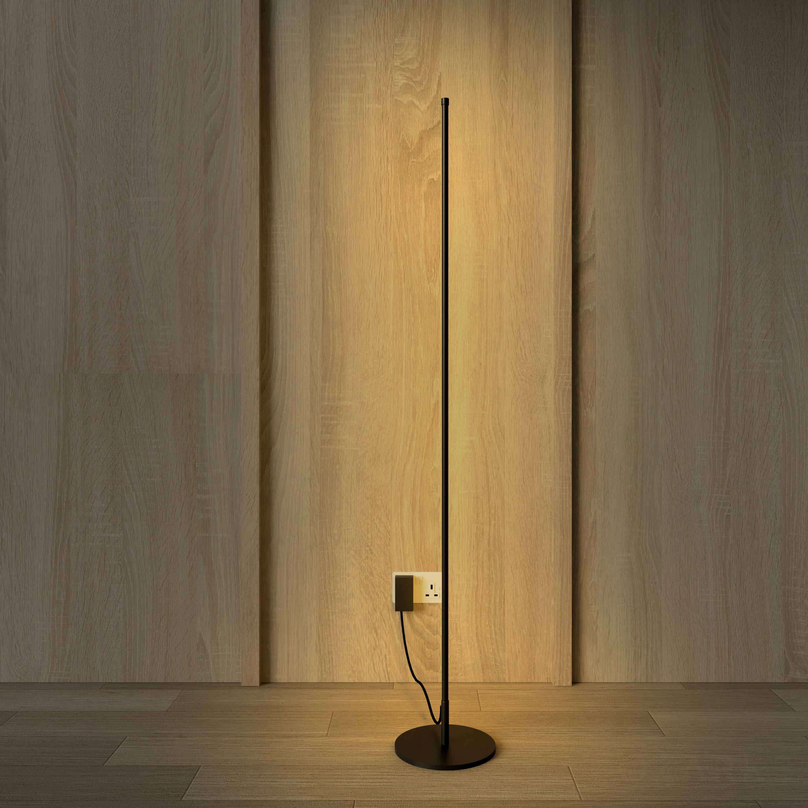 Leger Floor Lamp 58 Inch LED Aluminium Black Gold White Silver