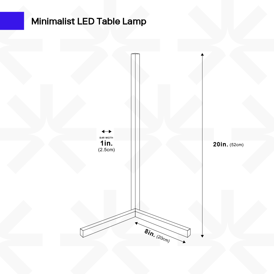 Minimalist LED Table Lamp Linear Design Warm White 7W
