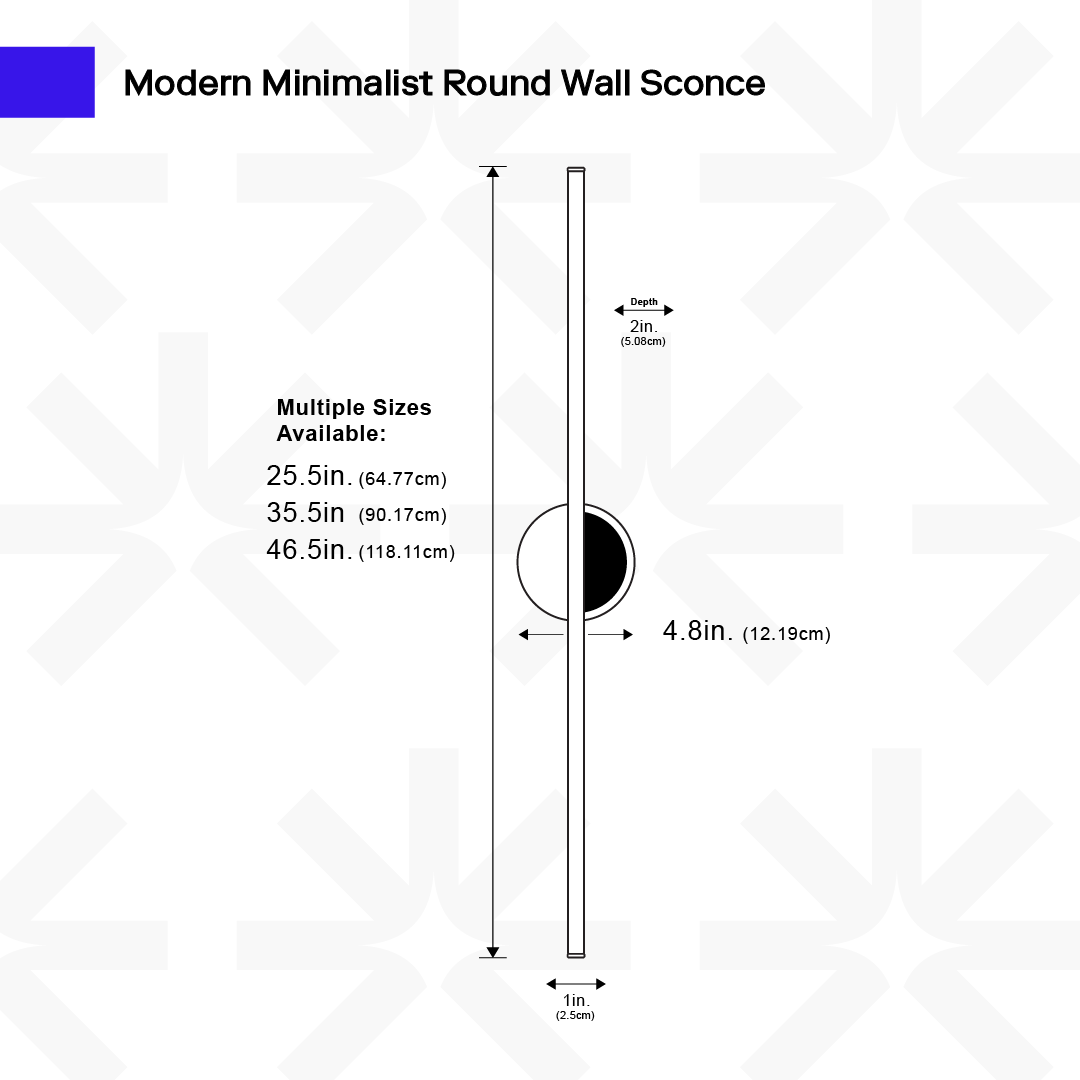 Modern Round Wall Sconce with Integrated LED Light