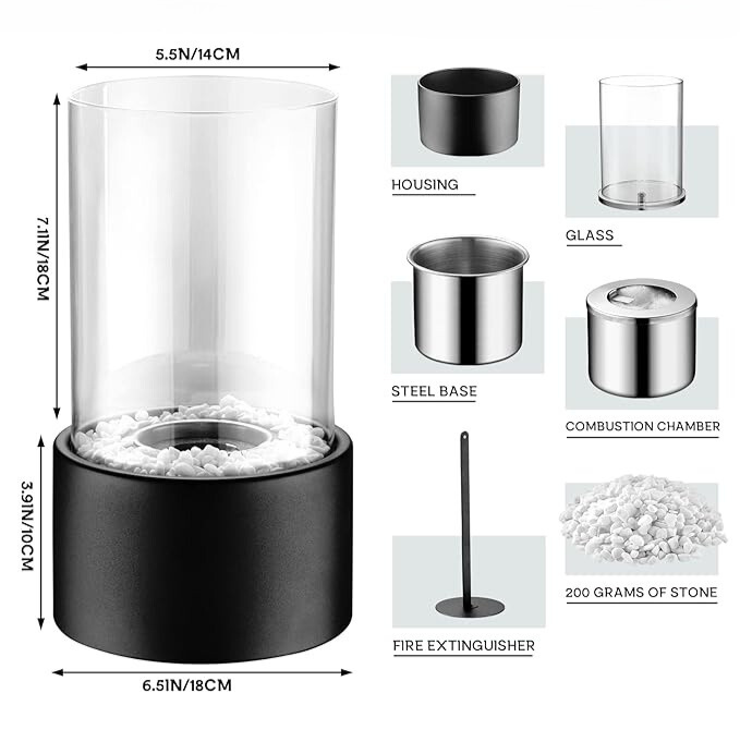 Classic Oil Lamp with Removable Glass Cylinder and Metal Frame