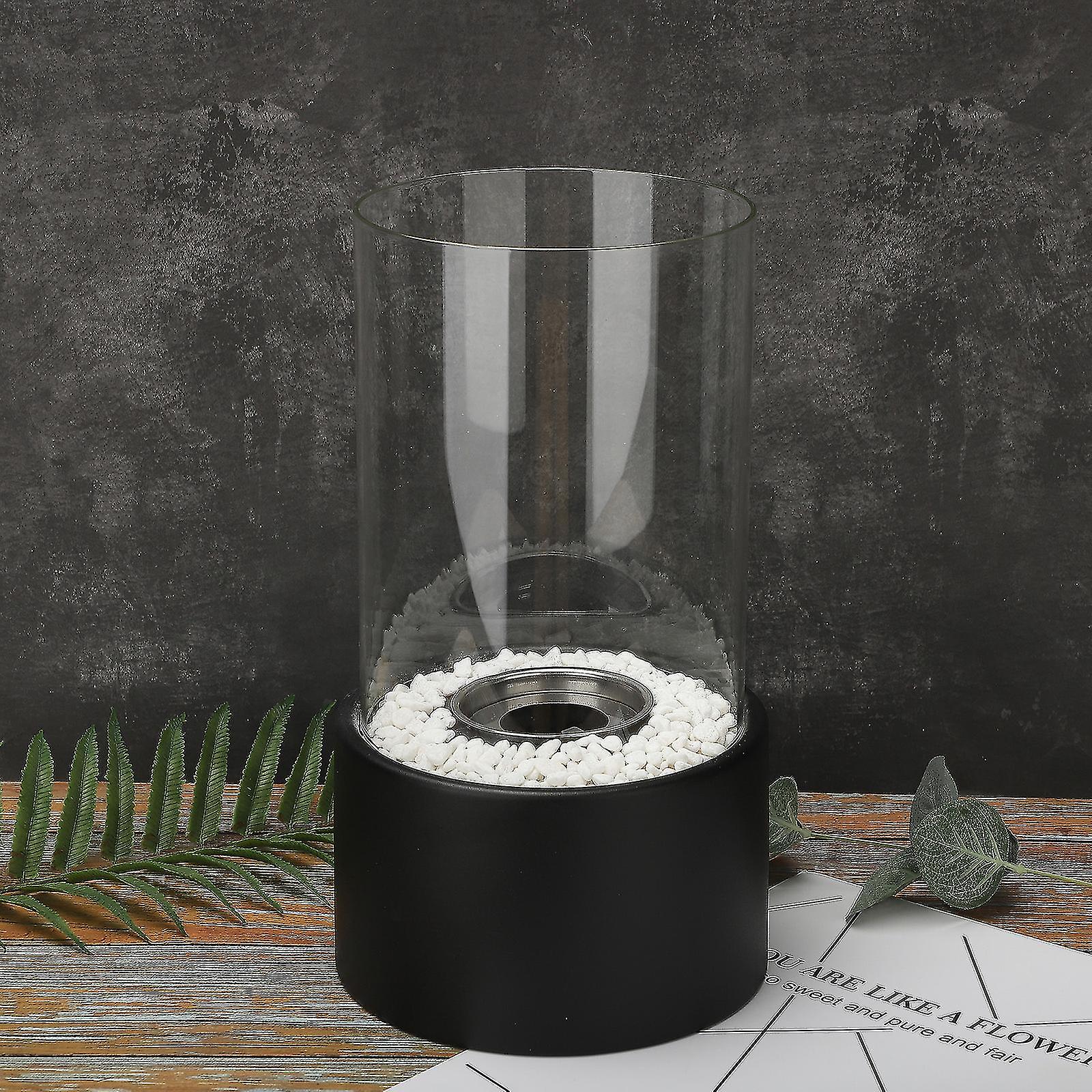 Classic Oil Lamp with Removable Glass Cylinder and Metal Frame