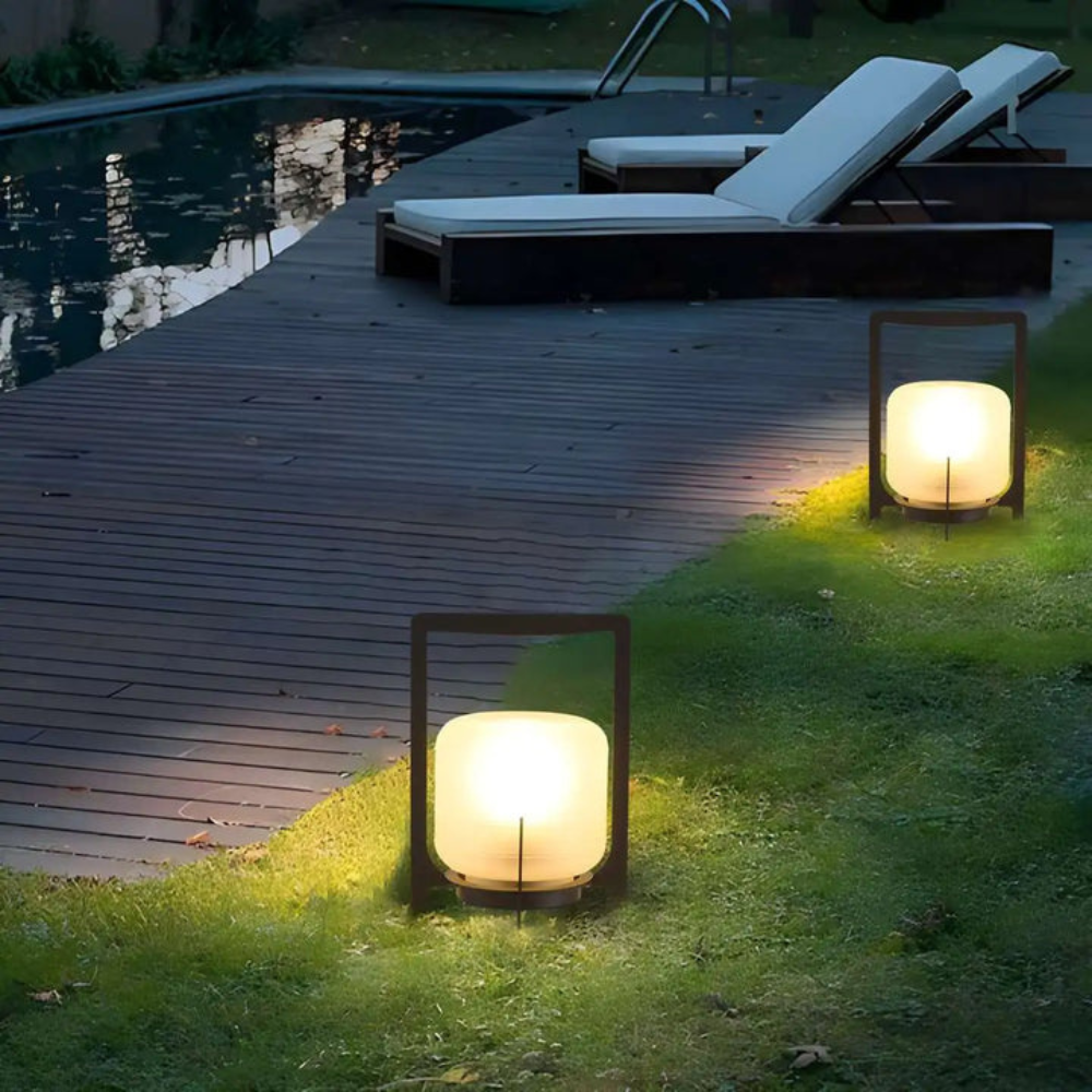 Solar Outdoor Lamp - Weather-Resistant Solar Garden Light with Warm White Glow for Patios and Pathways 2