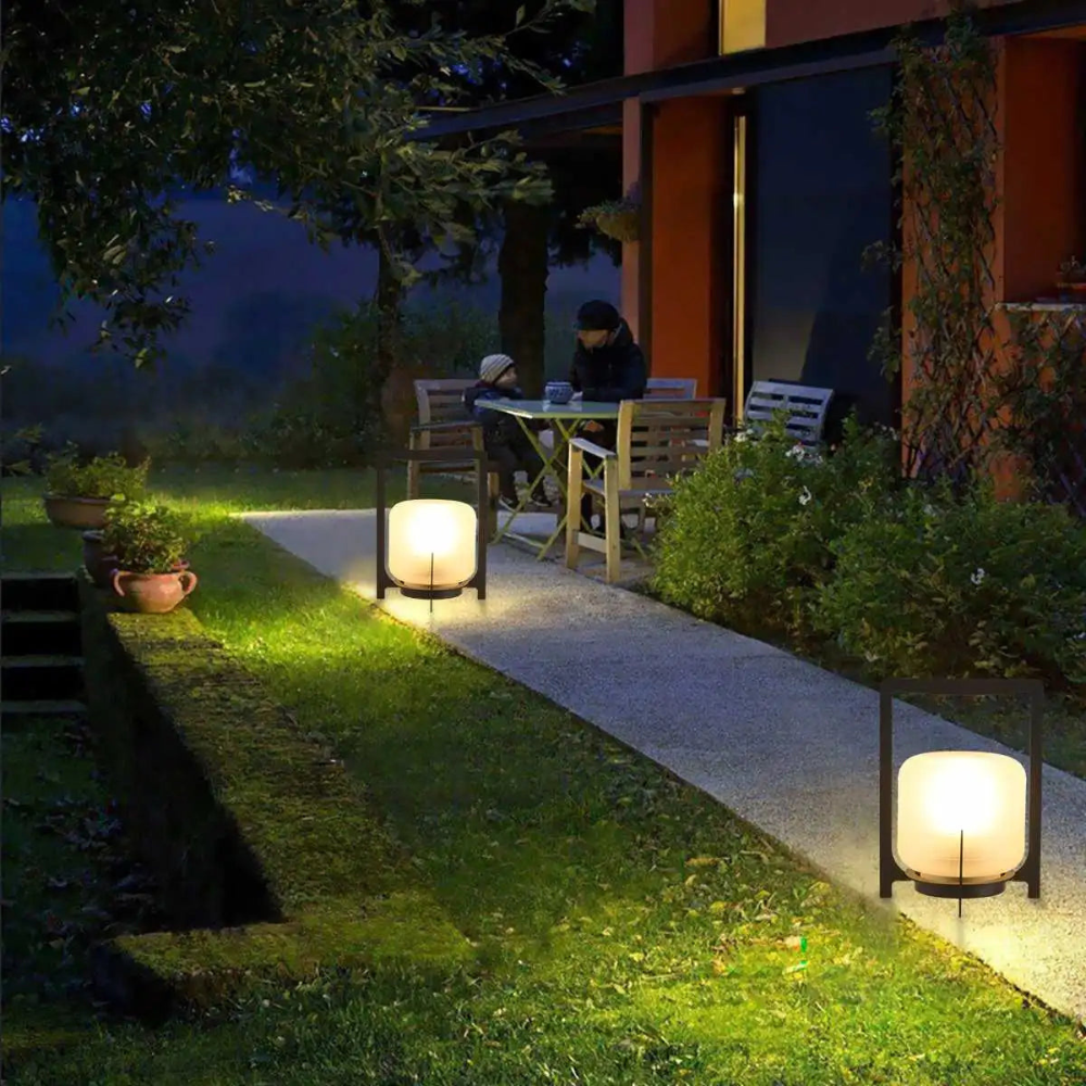 Solar Outdoor Lamp - Weather-Resistant Solar Garden Light with Warm White Glow for Patios and Pathways 5