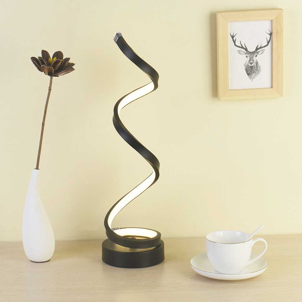 Spiral Table Lamp USB Dimmable Iron Silicon Modern Design