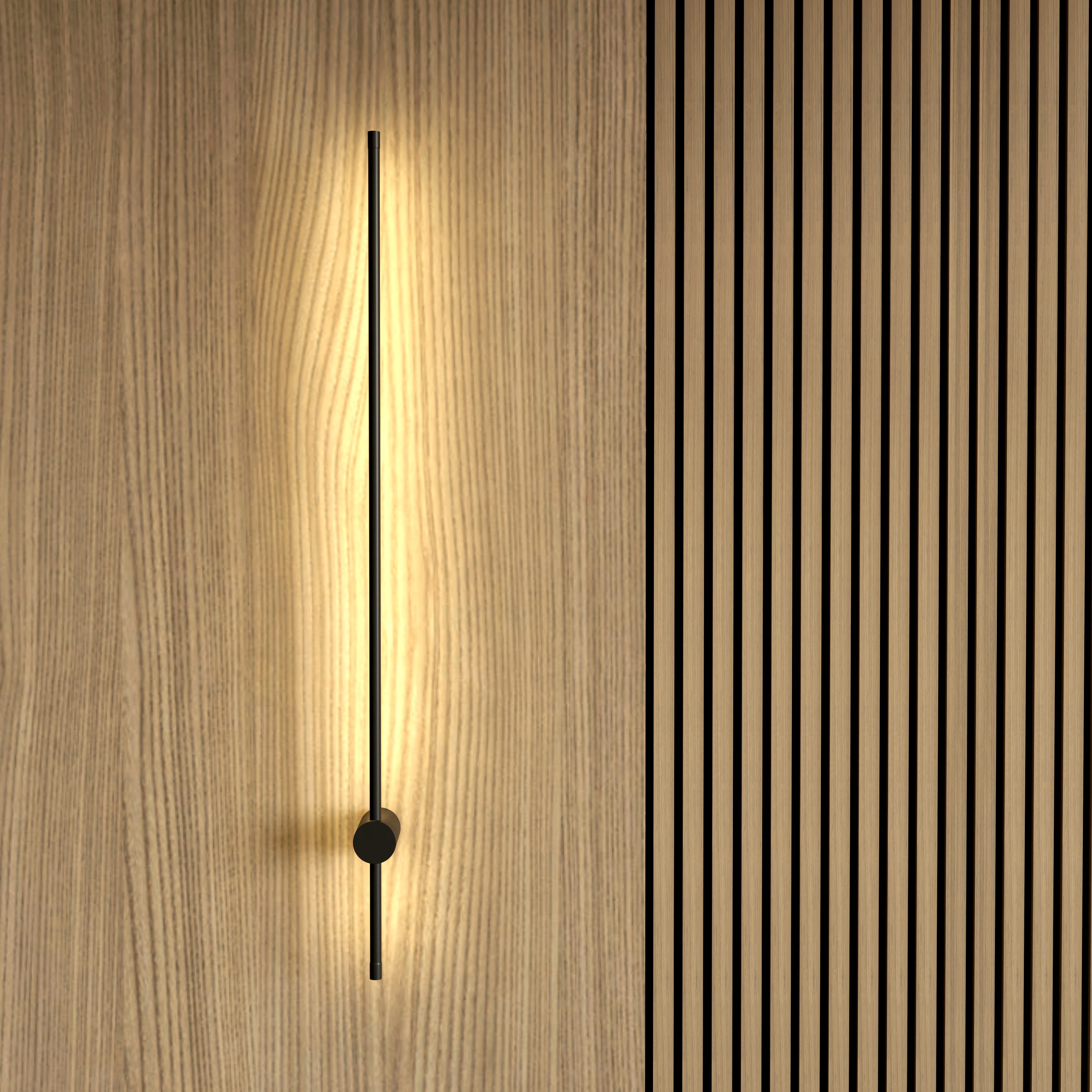 Modern Wall Sconce Linear LED Light Brushed Metal Minimalist
