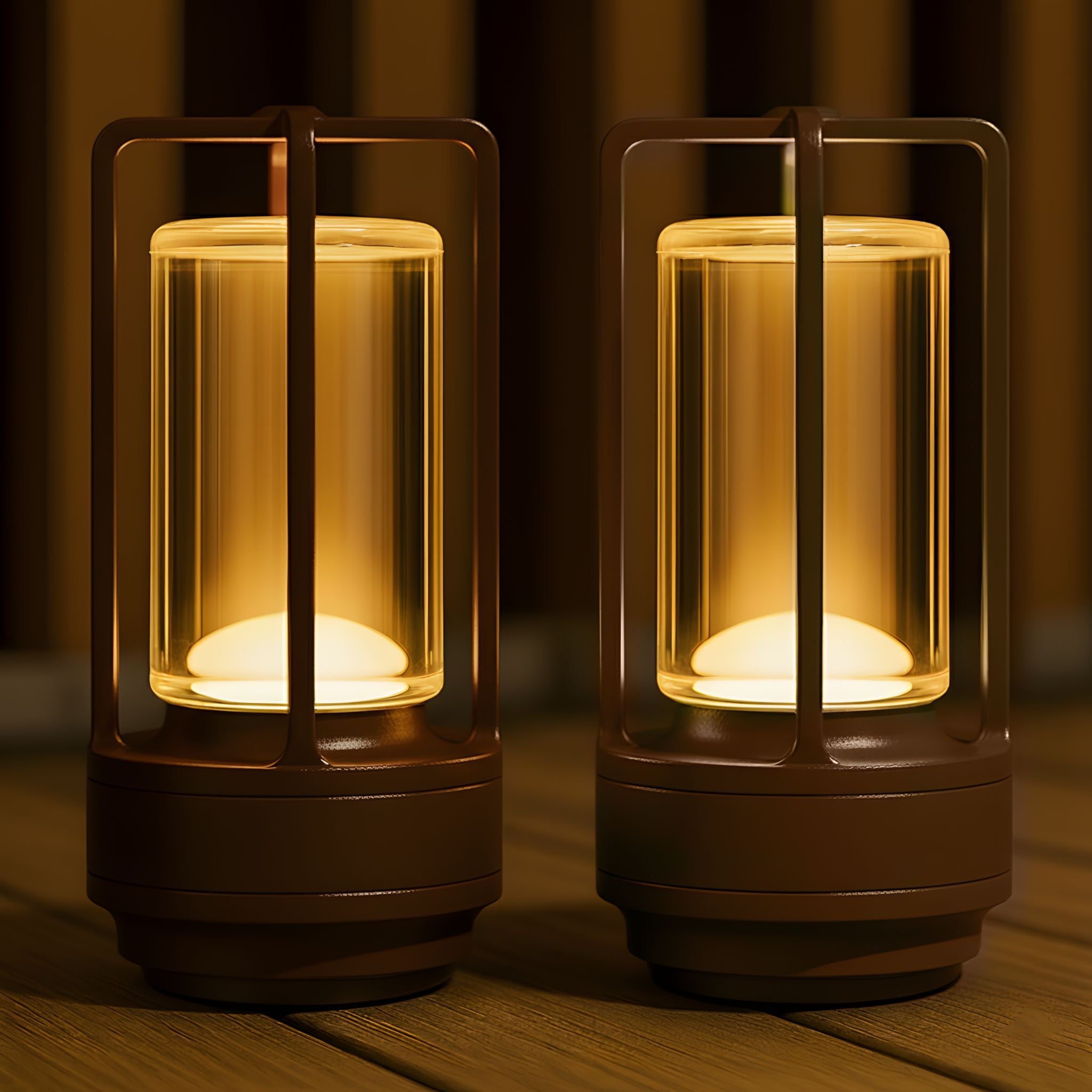 Crystal Glass Table Lamp with Touch Control and Rechargeable Battery